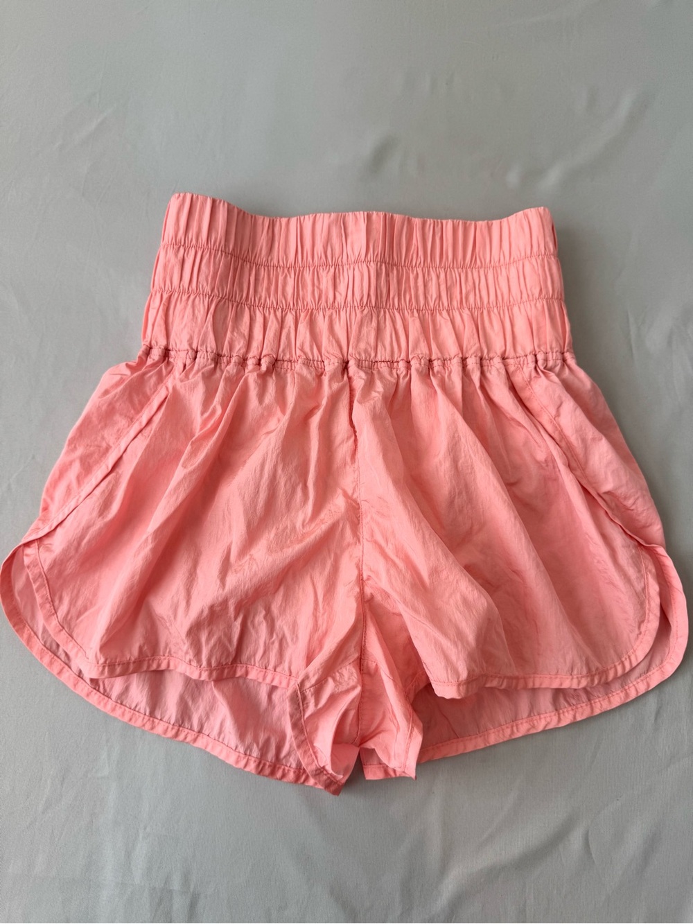 Free People Movement Neon Coral Pink High Rise Running Shorts Medium